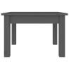 Elegant Grey Coffee Table - Solid Pine Wood 45x45 cm