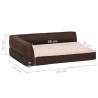 Ergonomic Dog Bed Mattress 60x42 cm - Fleece Brown Comfort