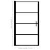 Shower Door Frost Tempered Glass 81x195 cm - Black