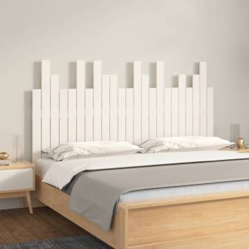 Elegant Wall Headboard White - Solid Pine 146.5x3x80 cm