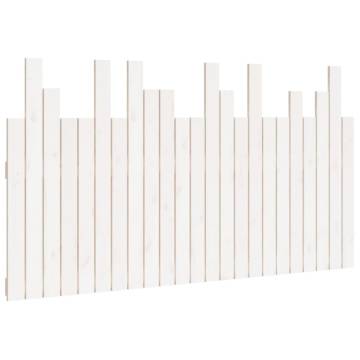 Elegant Wall Headboard White - Solid Pine 146.5x3x80 cm