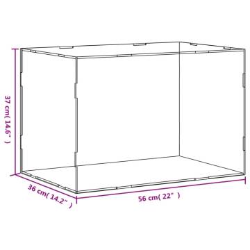 Acrylic Display Box 56x36x37 cm - Durable & Transparent