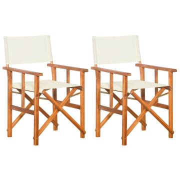 Director's Chairs 2 pcs - Solid Acacia Wood | Hipomarket