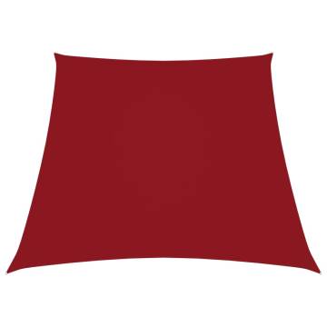 Sunshade Sail Oxford Fabric Trapezium 2/4x3 m Red - HipoMarket