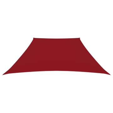 Sunshade Sail Oxford Fabric Trapezium 2/4x3 m Red - HipoMarket