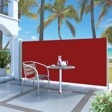 Patio Retractable Side Awning 140x300 cm Red - Hipomarket