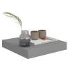 Floating Wall Shelves - Stylish Grey MDF | 2 pcs - Hipomarket