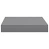 Floating Wall Shelves - Stylish Grey MDF | 2 pcs - Hipomarket