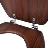 Brown MDF Toilet Seat - Simple Design & Durable Hinges