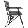 Folding 2-Seater Garden Bench - Stylish Black Steel Seating