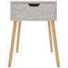 Stylish Concrete Grey Bedside Cabinets - Set of 2 | Hipomarket