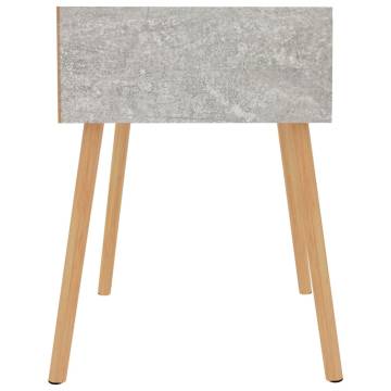 Stylish Concrete Grey Bedside Cabinets - Set of 2 | Hipomarket