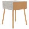 Stylish Concrete Grey Bedside Cabinets - Set of 2 | Hipomarket