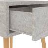 Stylish Concrete Grey Bedside Cabinets - Set of 2 | Hipomarket