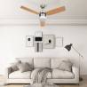 Ceiling Fan with Light and Remote Control 108 cm Light Brown Colour light brown Size Ø 108 x 42.5 cm 