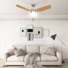 Light Brown Ceiling Fan with Remote Control - 108 cm | HipoMarket