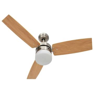 Light Brown Ceiling Fan with Remote Control - 108 cm | HipoMarket