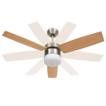 Light Brown Ceiling Fan with Remote Control - 108 cm | HipoMarket