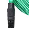 Suction Hose with PVC Connectors - 10m Green, 1" Diameter