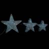 Silver Mesh LED Christmas Decoration Stars - 3 pcs Set