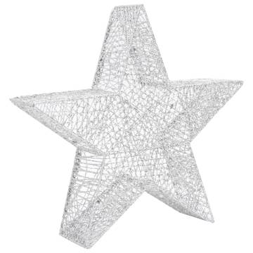 Silver Mesh LED Christmas Decoration Stars - 3 pcs Set