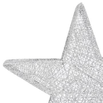 Silver Mesh LED Christmas Decoration Stars - 3 pcs Set