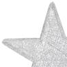 Silver Mesh LED Christmas Decoration Stars - 3 pcs Set