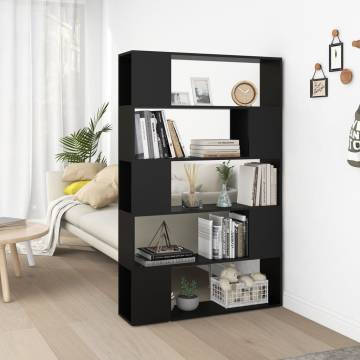 Book Cabinet Room Divider Black - 100x24x155 cm | HipoMarket