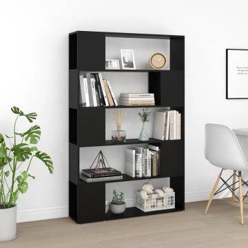 Book Cabinet Room Divider Black - 100x24x155 cm | HipoMarket