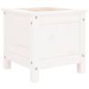 Garden Planter White 40x40x39 cm - Solid Wood Pine - Hipomarket