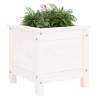 Garden Planter White 40x40x39 cm - Solid Wood Pine - Hipomarket