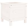 Garden Planter White 40x40x39 cm - Solid Wood Pine - Hipomarket