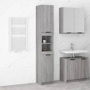 Bathroom Cabinet Grey Sonoma - Stylish Storage Solution