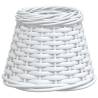 Stylish White Wicker Ceiling Lamp Shade - Ø15x12 cm