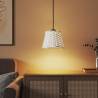 Stylish White Wicker Ceiling Lamp Shade - Ø15x12 cm