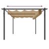 Garden Gazebo with Retractable Roof 4x3 m - Taupe