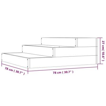 Planter White 78x78x27 cm - Solid Wood Pine for Your Garden