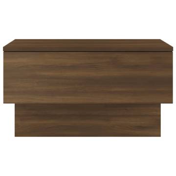 Wall-Mounted Bedside Cabinet in Brown Oak | Hipomarket