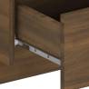 Wall-Mounted Bedside Cabinet in Brown Oak | Hipomarket