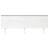 Stylish White Wooden Bed Headboard - Solid Pine 204x6x82.5 cm