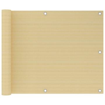 Beige Balcony Screen 75x300 cm - HDPE Privacy Shade