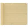 Beige Balcony Screen 75x300 cm - HDPE Privacy Shade