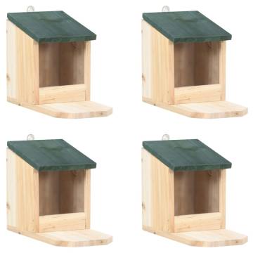 Squirrel Houses 4 pcs Firwood - Durable Feeding Station