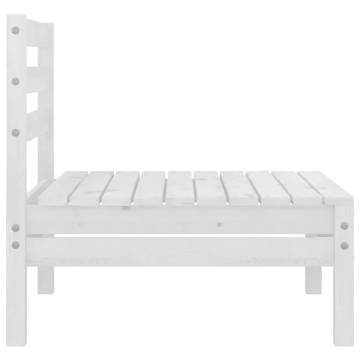 Garden Middle Sofa - White Solid Wood Pine | Hipo Market