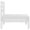 Garden Middle Sofa - White Solid Wood Pine | Hipo Market