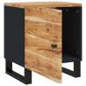 Solid Wood Acacia Bedside Cabinet - Industrial Charm