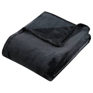 Black Polyester Blanket 150x200 cm - Soft & Stylish