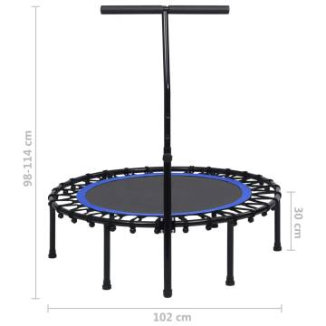 Fitness Trampoline with Handle - 102 cm | Hipomarket