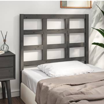 Stylish Grey Bed Headboard - Solid Pine Wood | Hipo Market