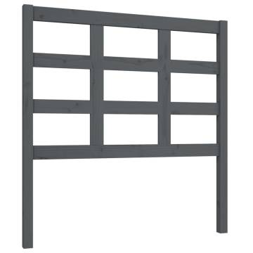 Stylish Grey Bed Headboard - Solid Pine Wood | Hipo Market